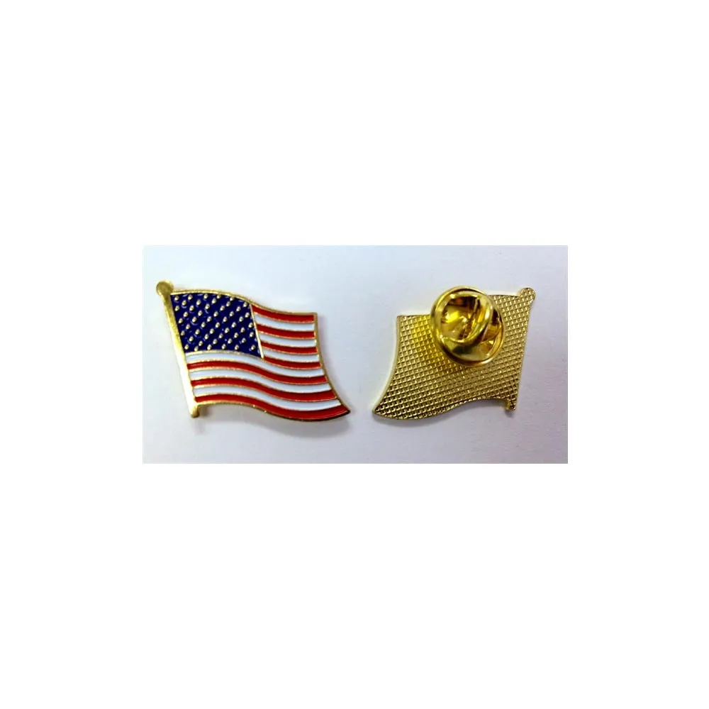 10 American Flag USA Lapel Pin Tie Tack United States Patriotic Badge Brooch New