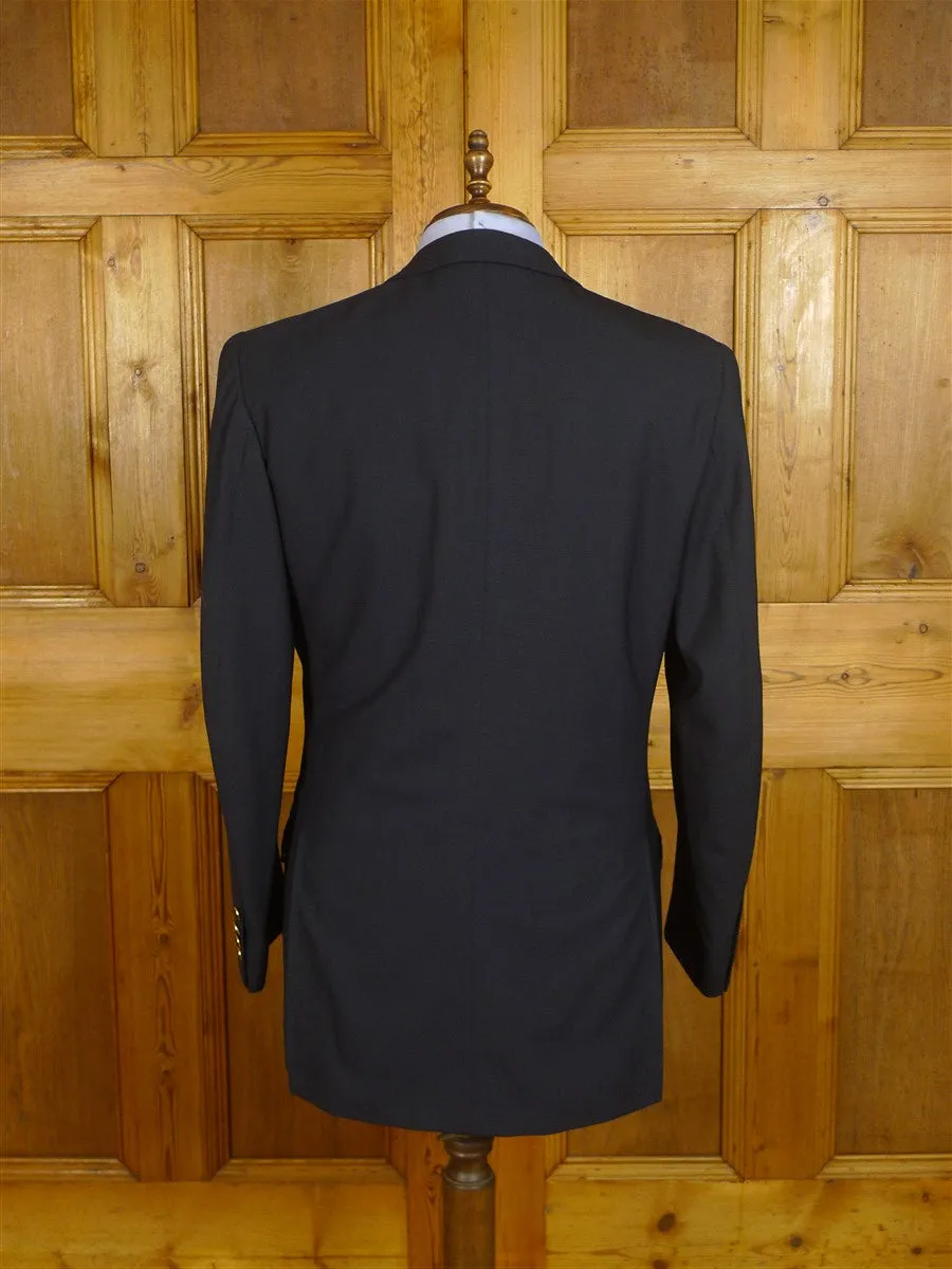 24/0988 immaculate vintage scabal savile row bespoke navy blue 3-ply twist d/b blazer 42 regular to long