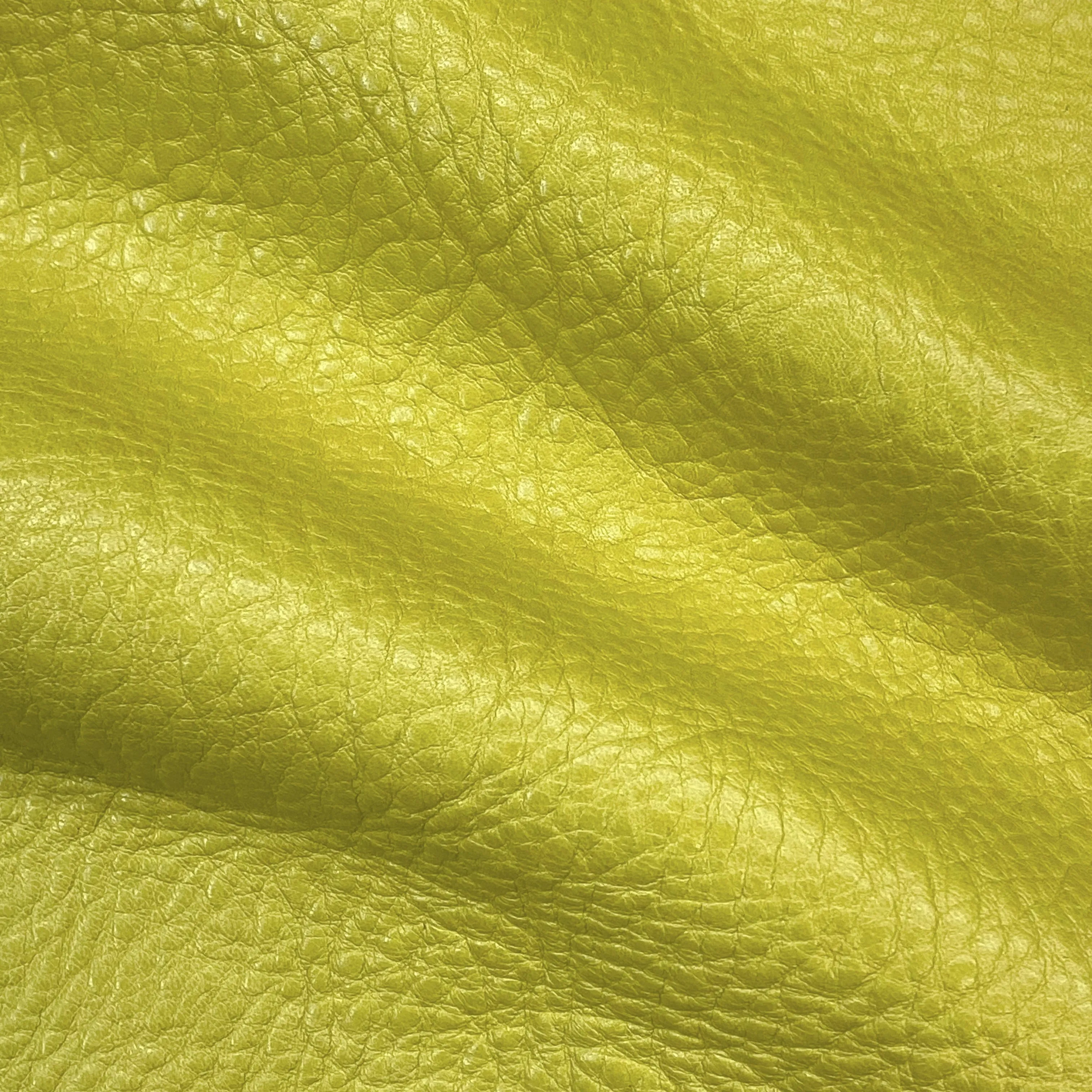 5oz (2mm) Cow Leather - Chartreuse (per square foot)