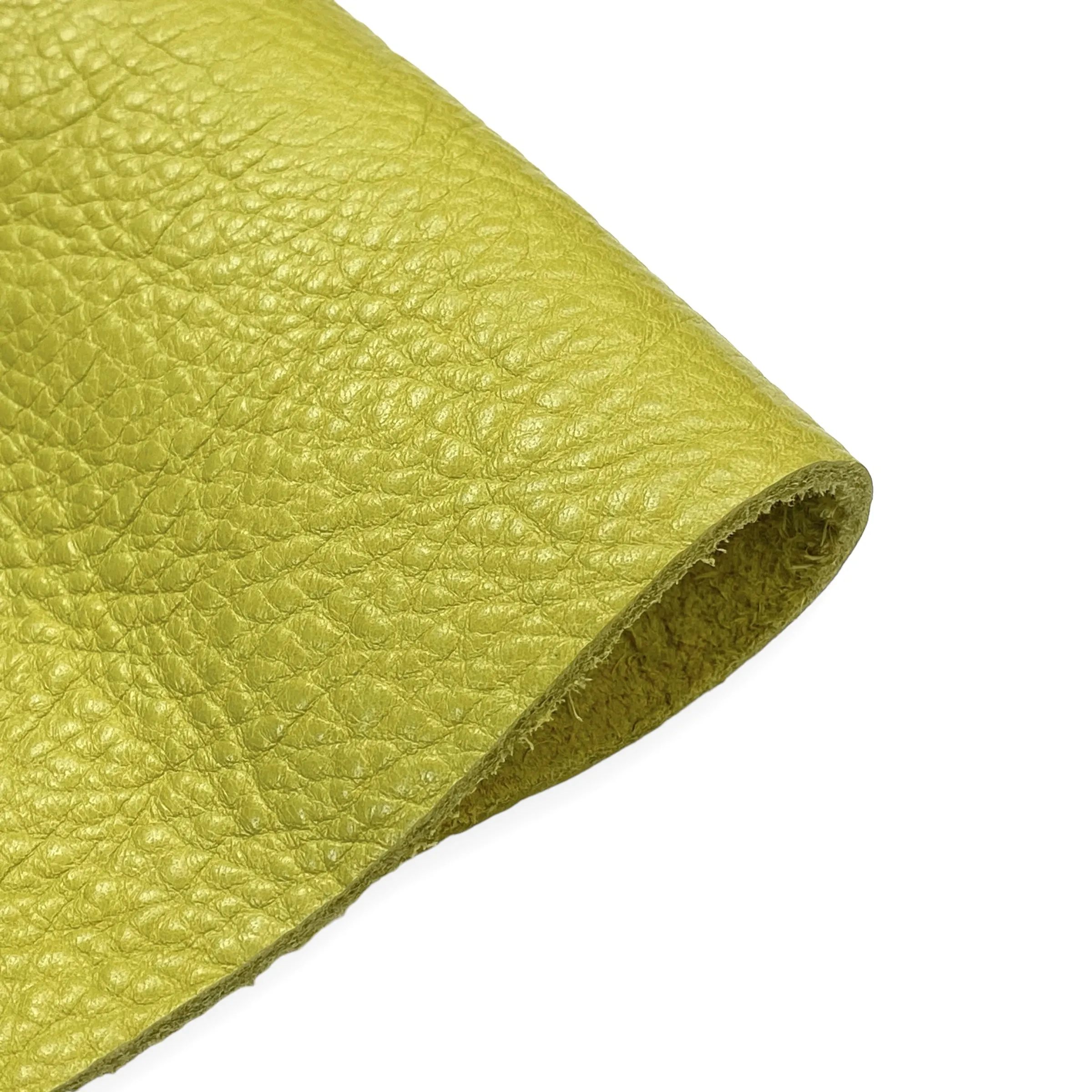 5oz (2mm) Cow Leather - Chartreuse (per square foot)