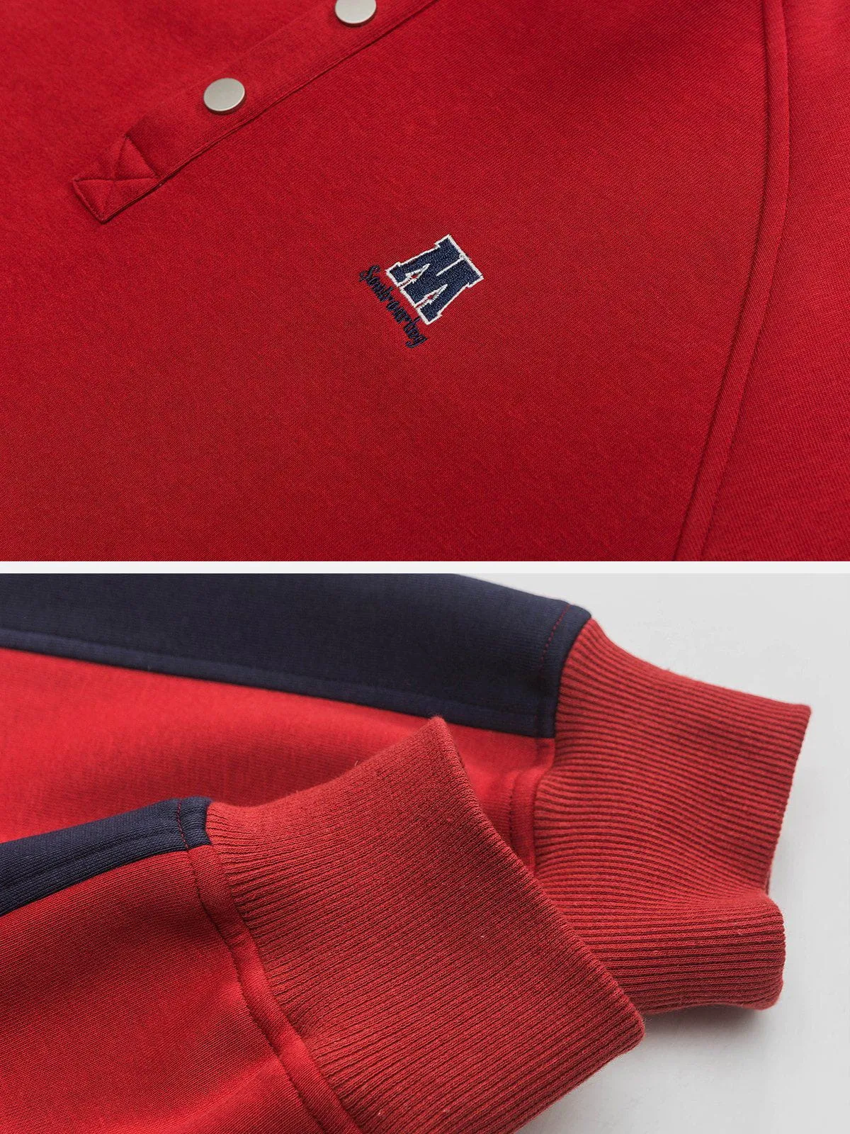 AlanBalen® - Color Block Polo Sweatshirt