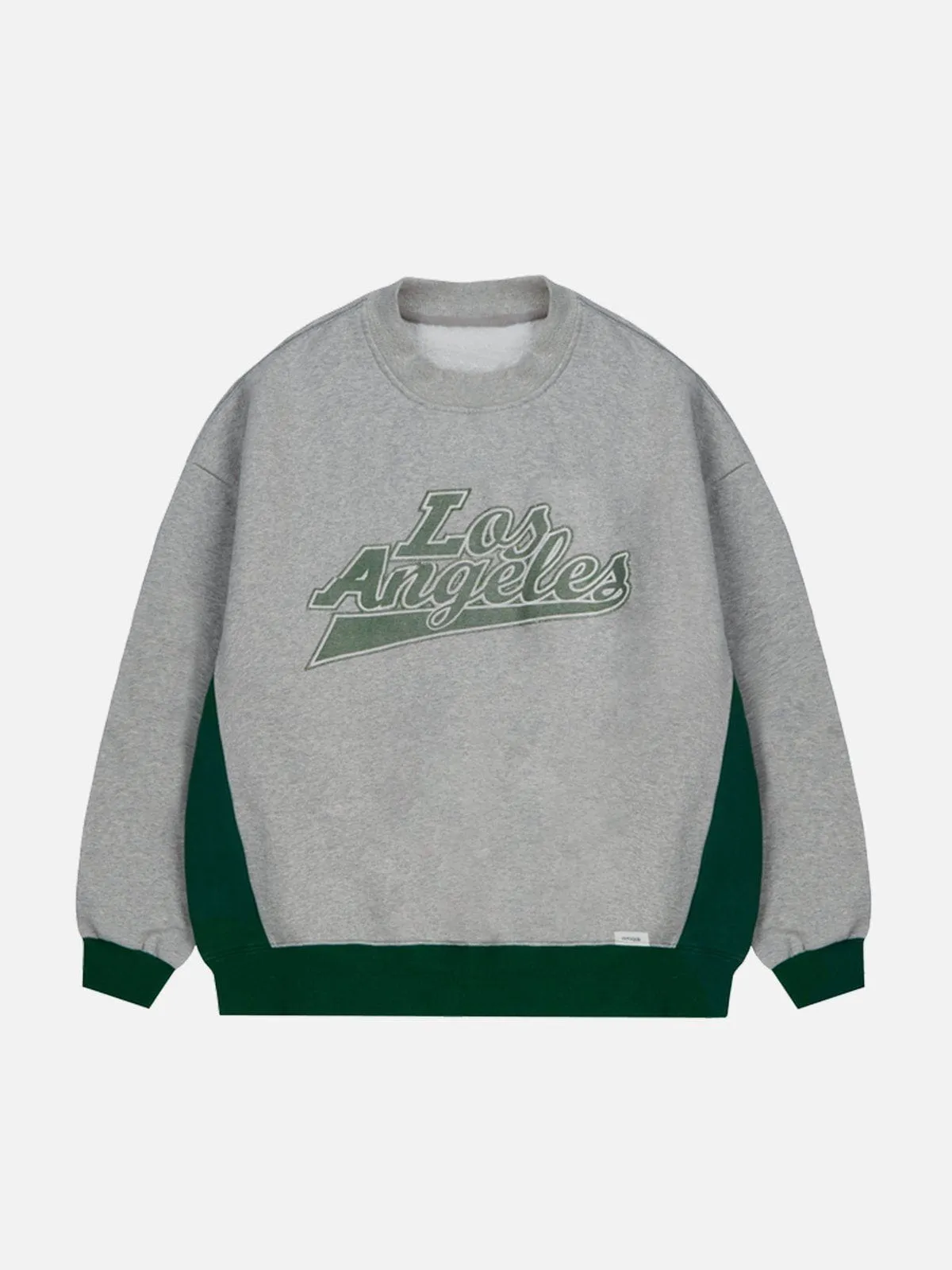 AlanBalen® - Contrast Faux Embroidery Print Sweatshirt