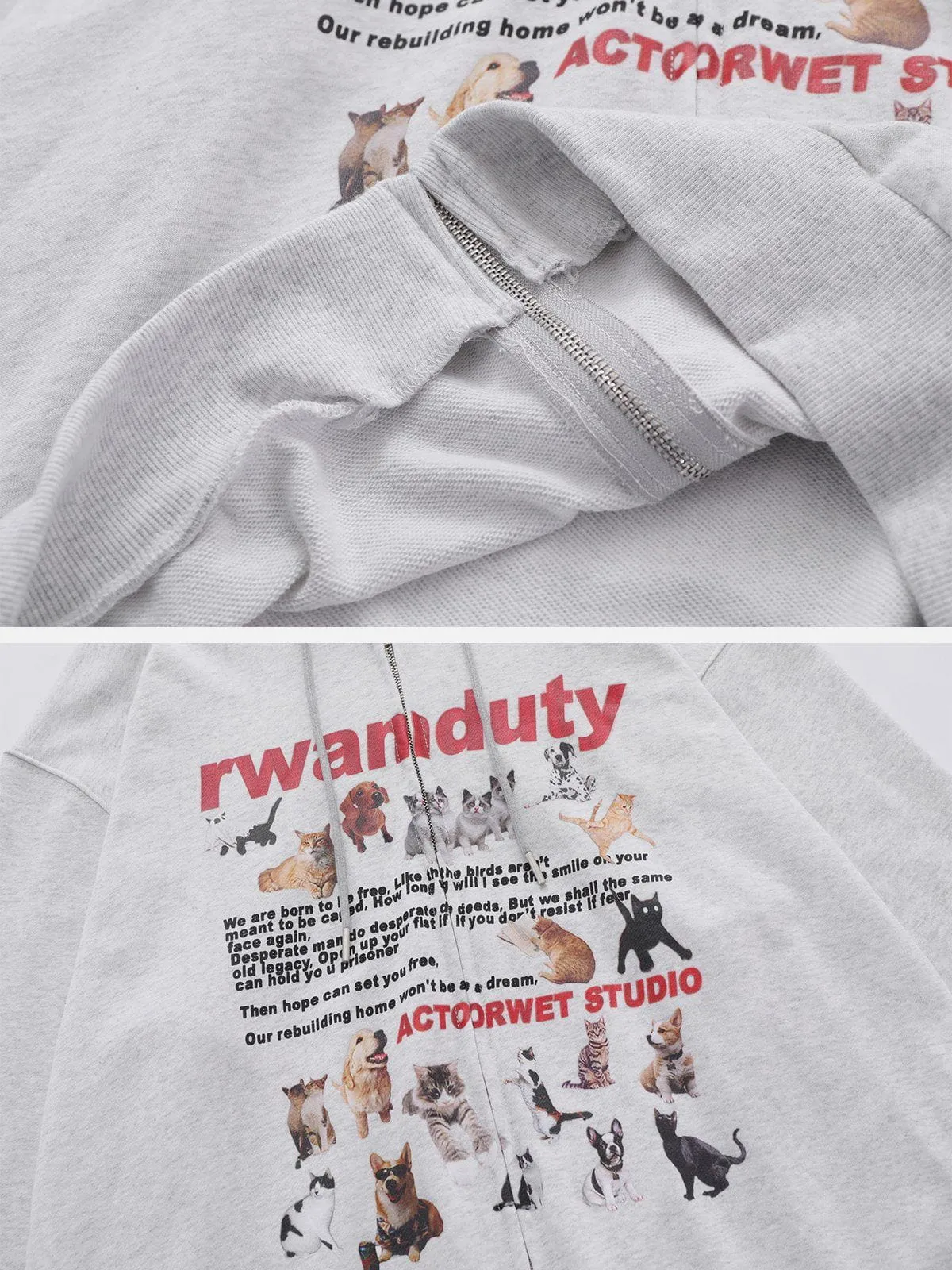 AlanBalen® - Cute Animals Print Hoodie