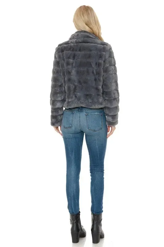 Annva Women Faux Fur Jacket