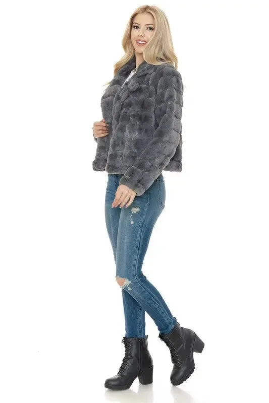Annva Women Faux Fur Jacket