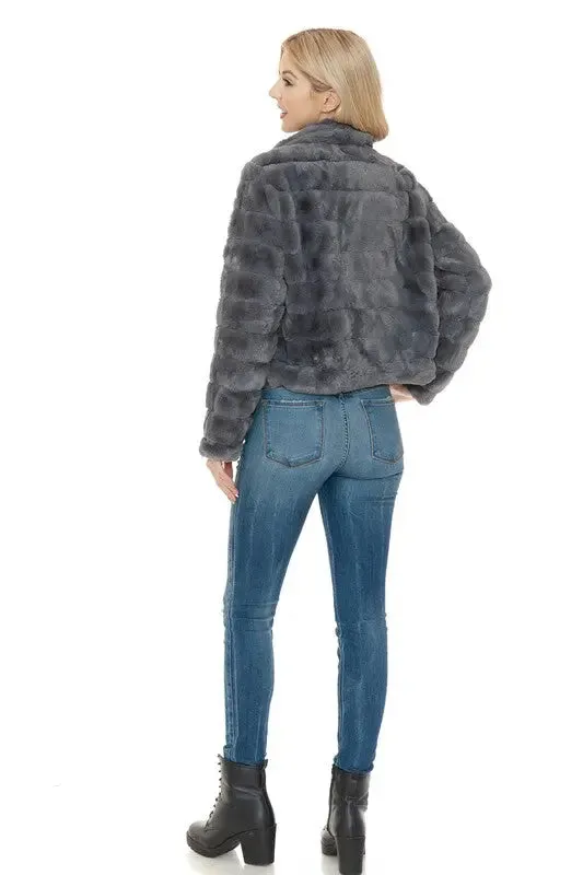 Annva Women Faux Fur Jacket