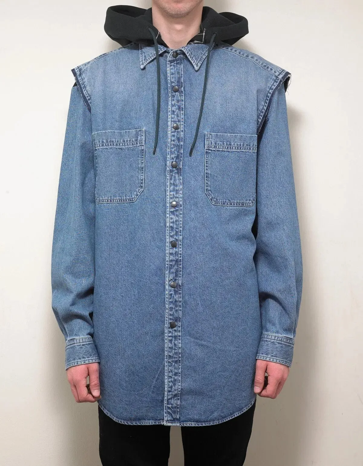 Balenciaga Denim Twinset Hooded Shirt