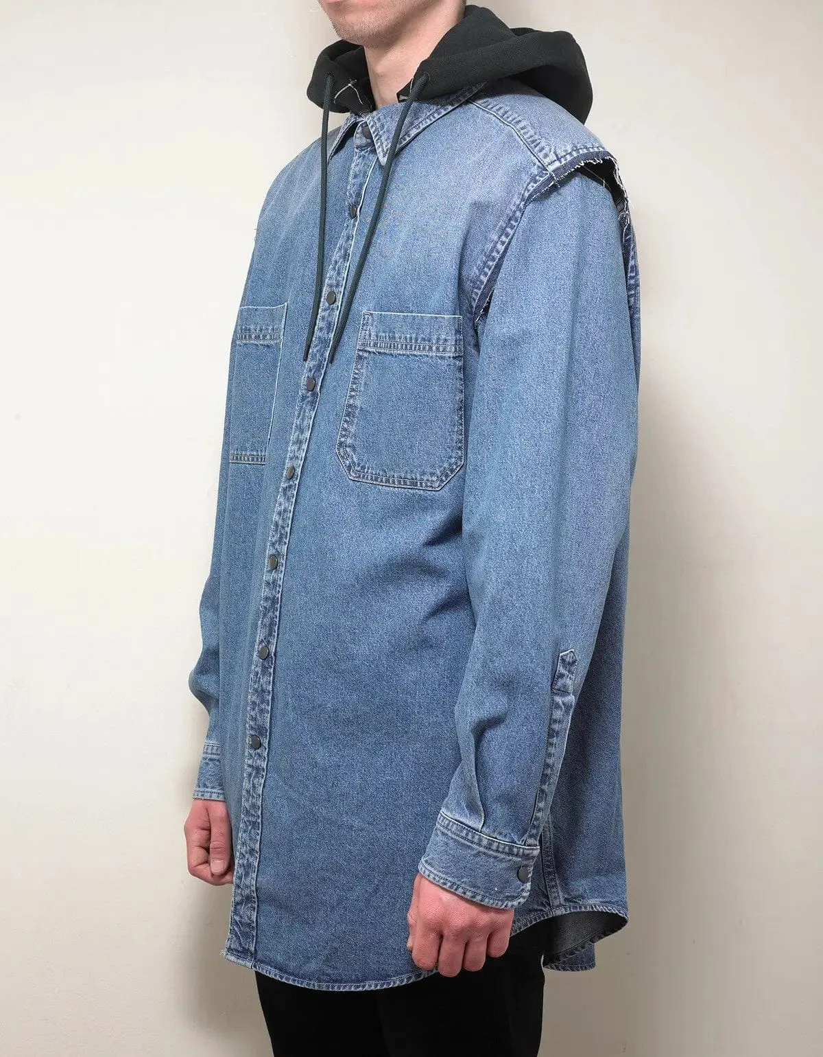 Balenciaga Denim Twinset Hooded Shirt