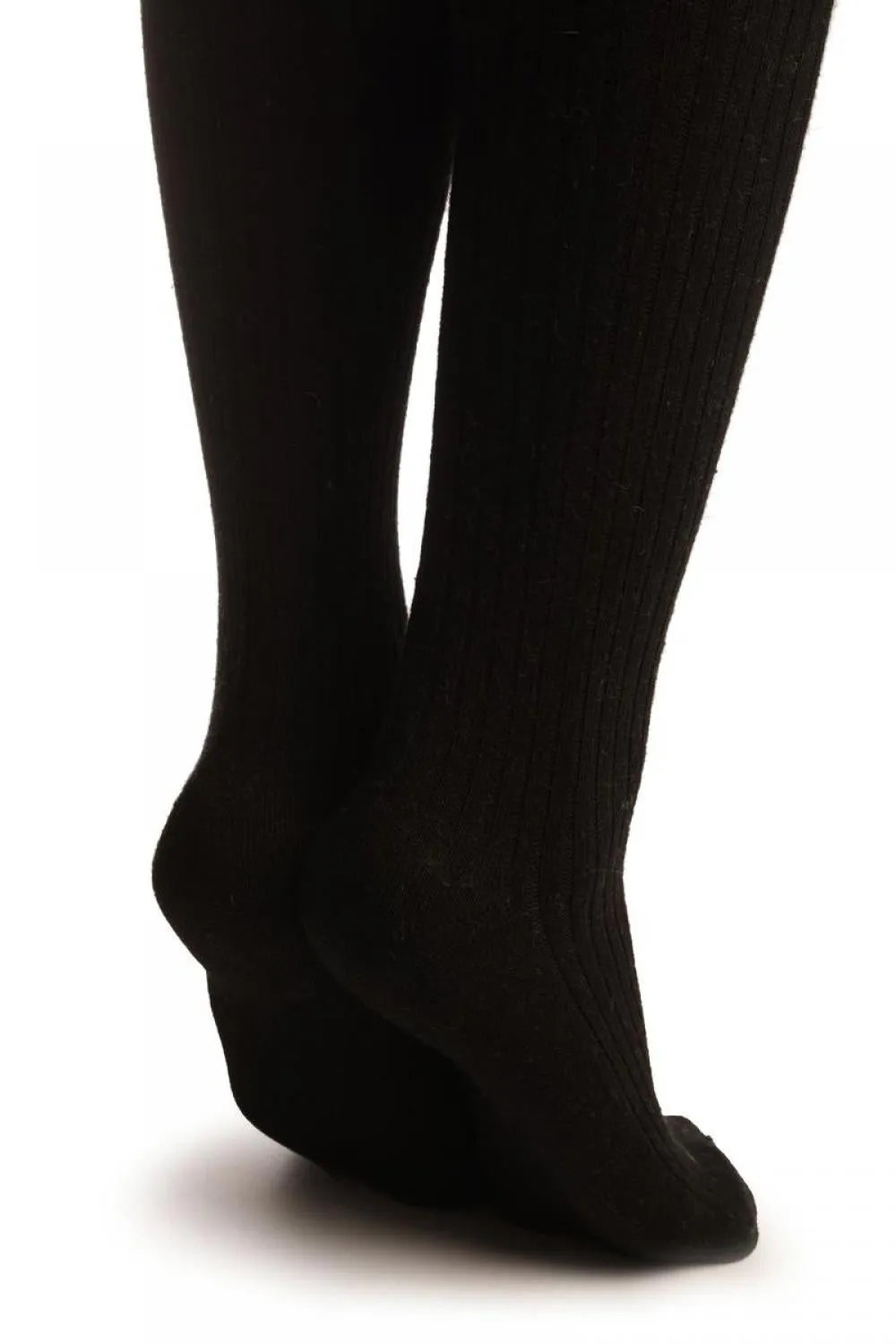 Black Pinstripes Merino Wool Blend