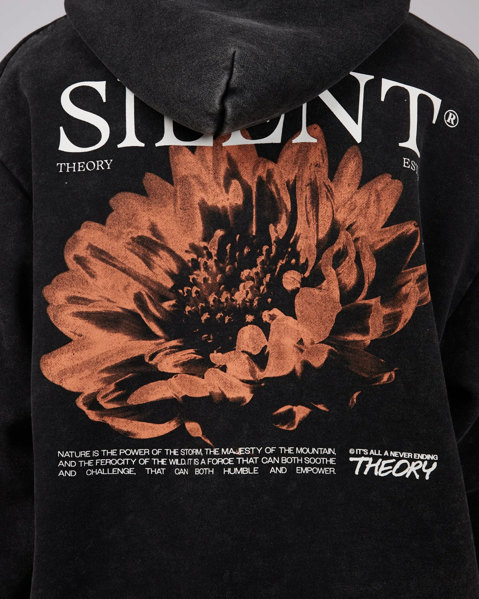 Bloom Hoodie Washed Black