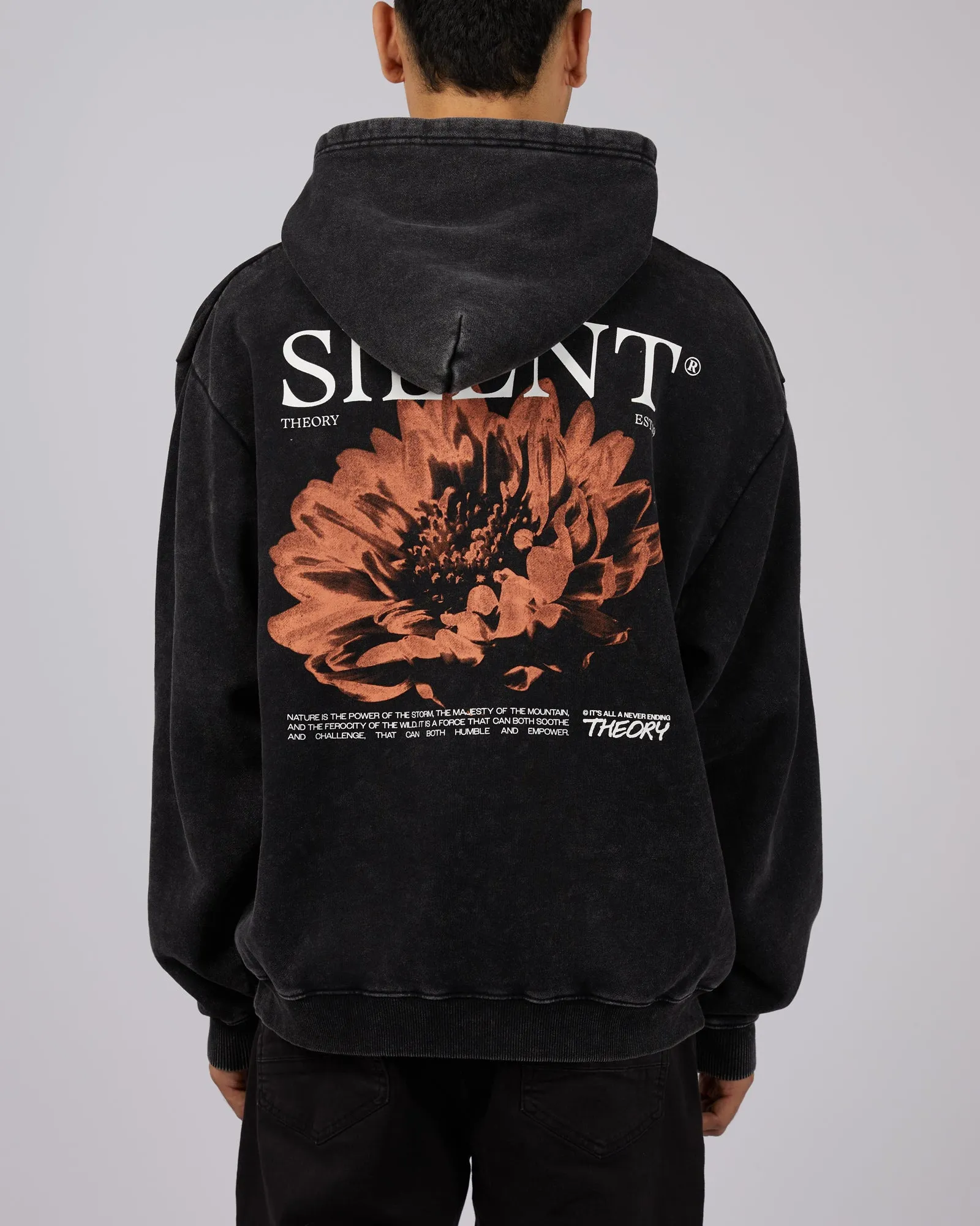 Bloom Hoodie Washed Black