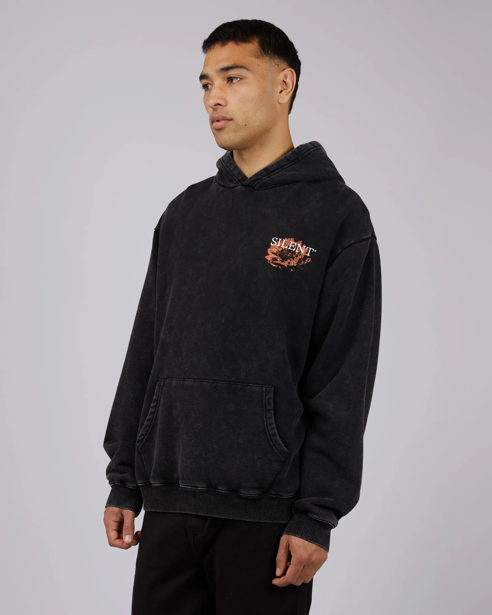 Bloom Hoodie Washed Black