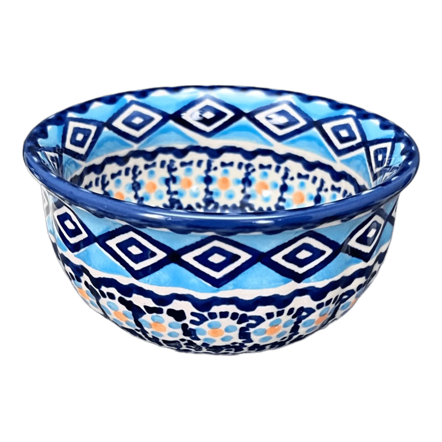 Bowl, Round, 4.5" in "Blue Diamond" by Manufaktura | M082U-DHR