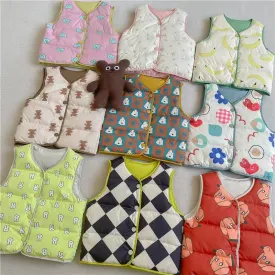 Cartoon Reversible Down Vest