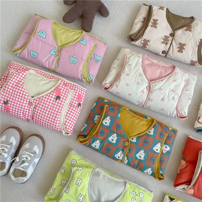 Cartoon Reversible Down Vest