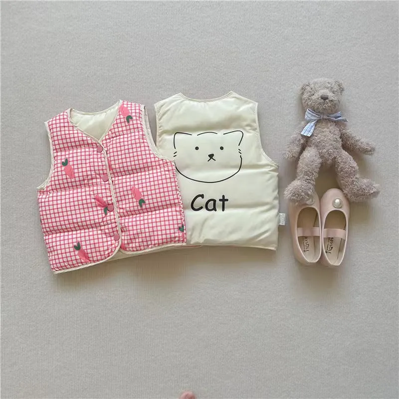 Cartoon Reversible Down Vest
