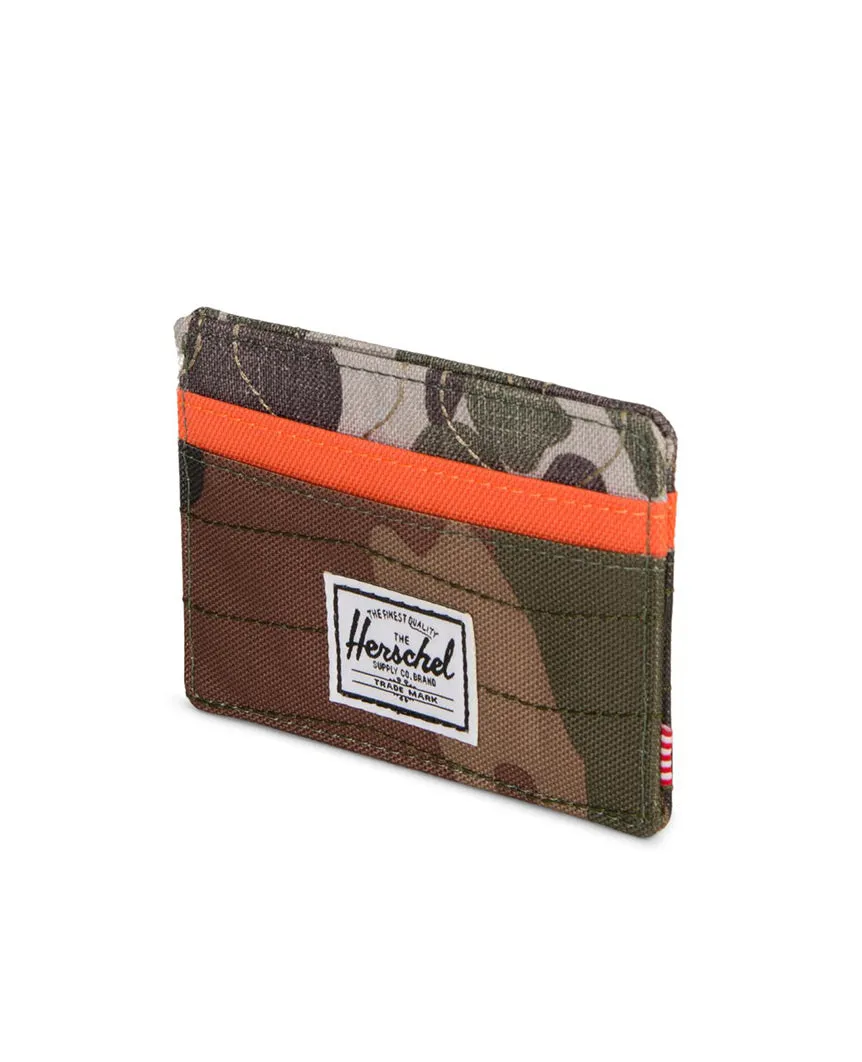 Charlie Wallet  Woodland Camo/Vermillion Orange/Frog Camo
