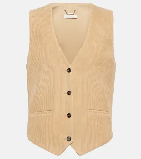 CHLOÉ cotton vest, beige