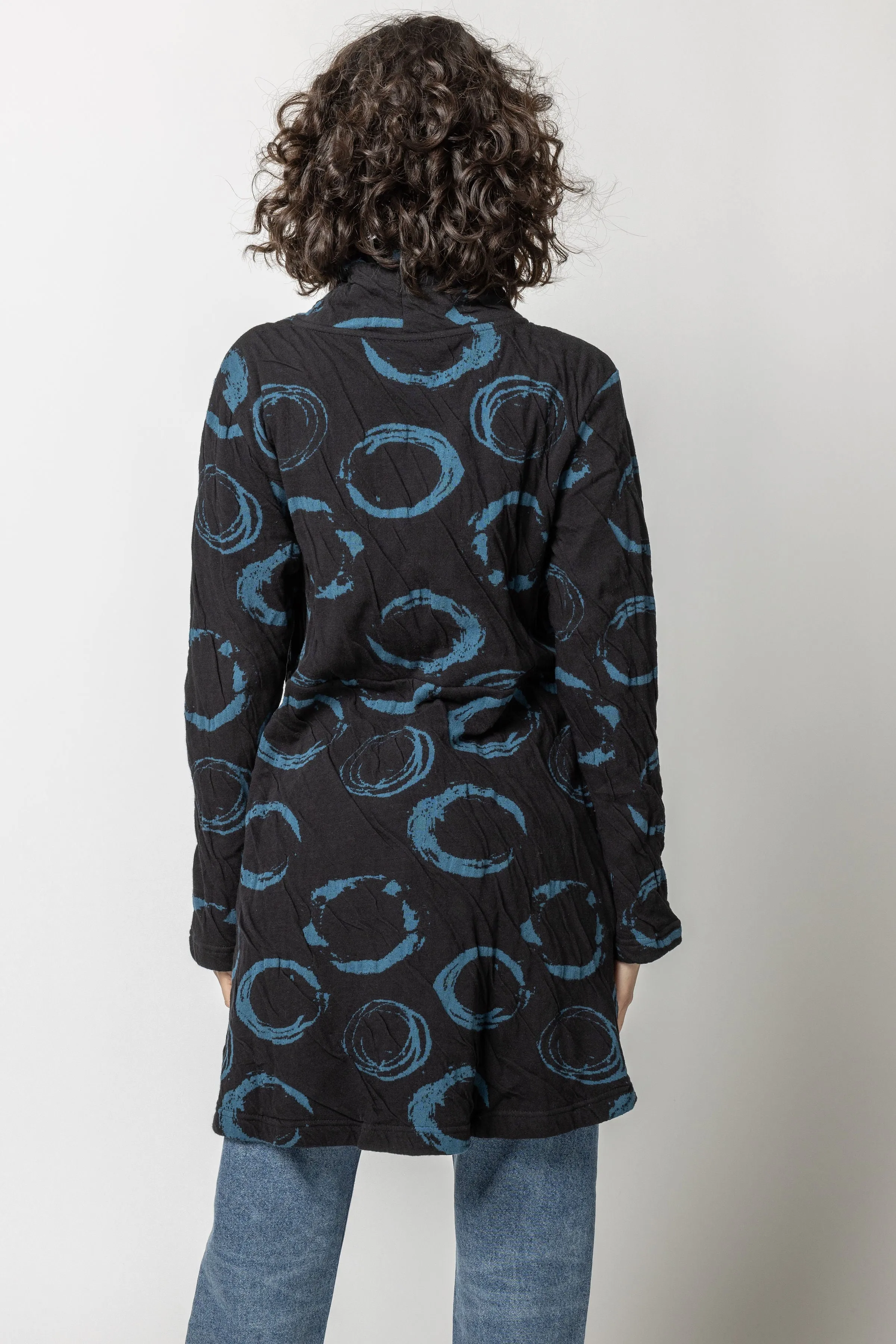 Circle Texture Weave Cowl Tunic