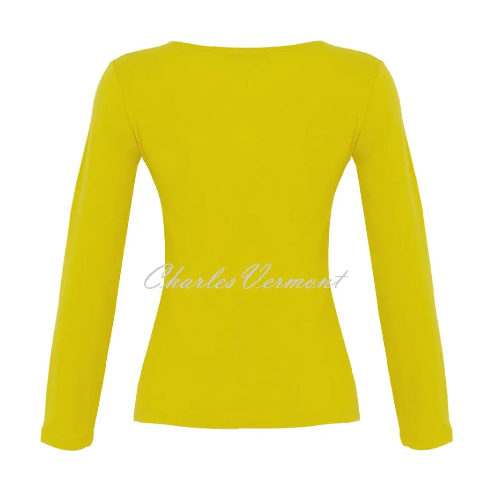 Dolcezza 'Essential Basics' V-Neck Top - Style 74502 (Citrus)