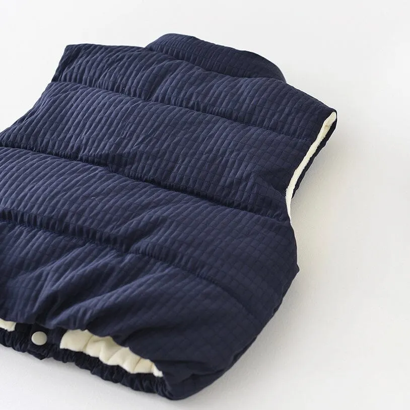 Embroidered Letter Quilted Thickened Baby Winter Vest