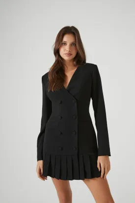 Forever 21 Double Breasted Mini Blazer Dress, Black
