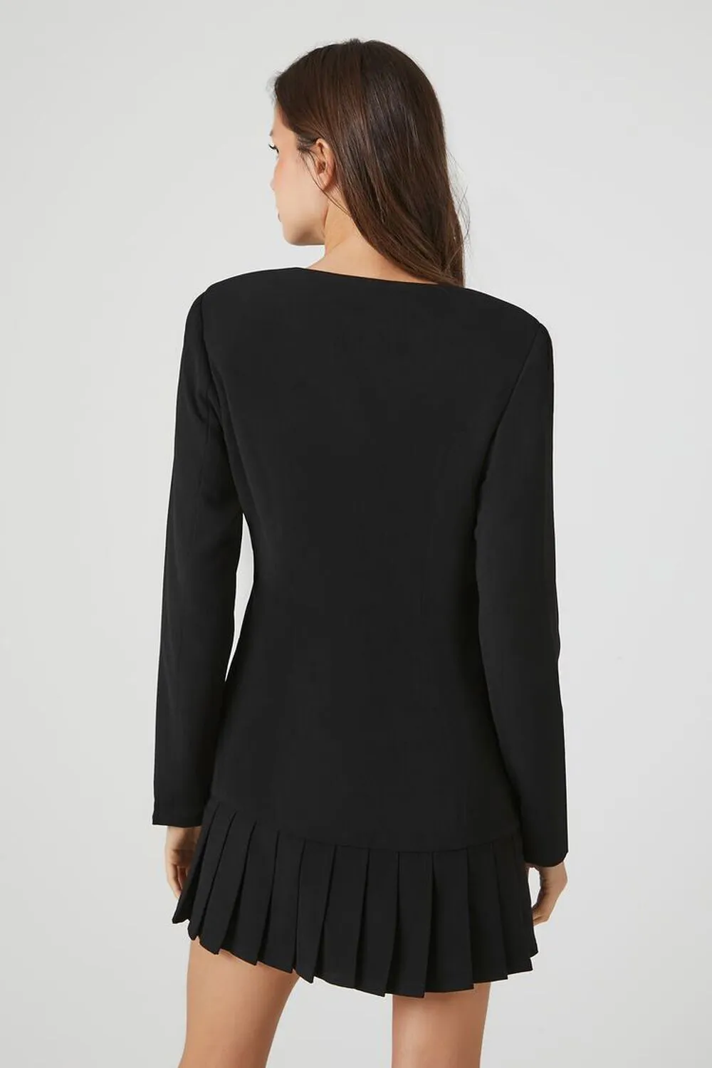 Forever 21 Double Breasted Mini Blazer Dress, Black