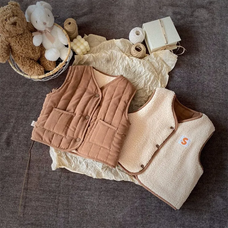 Jax Plush Quilted Reversible Vest