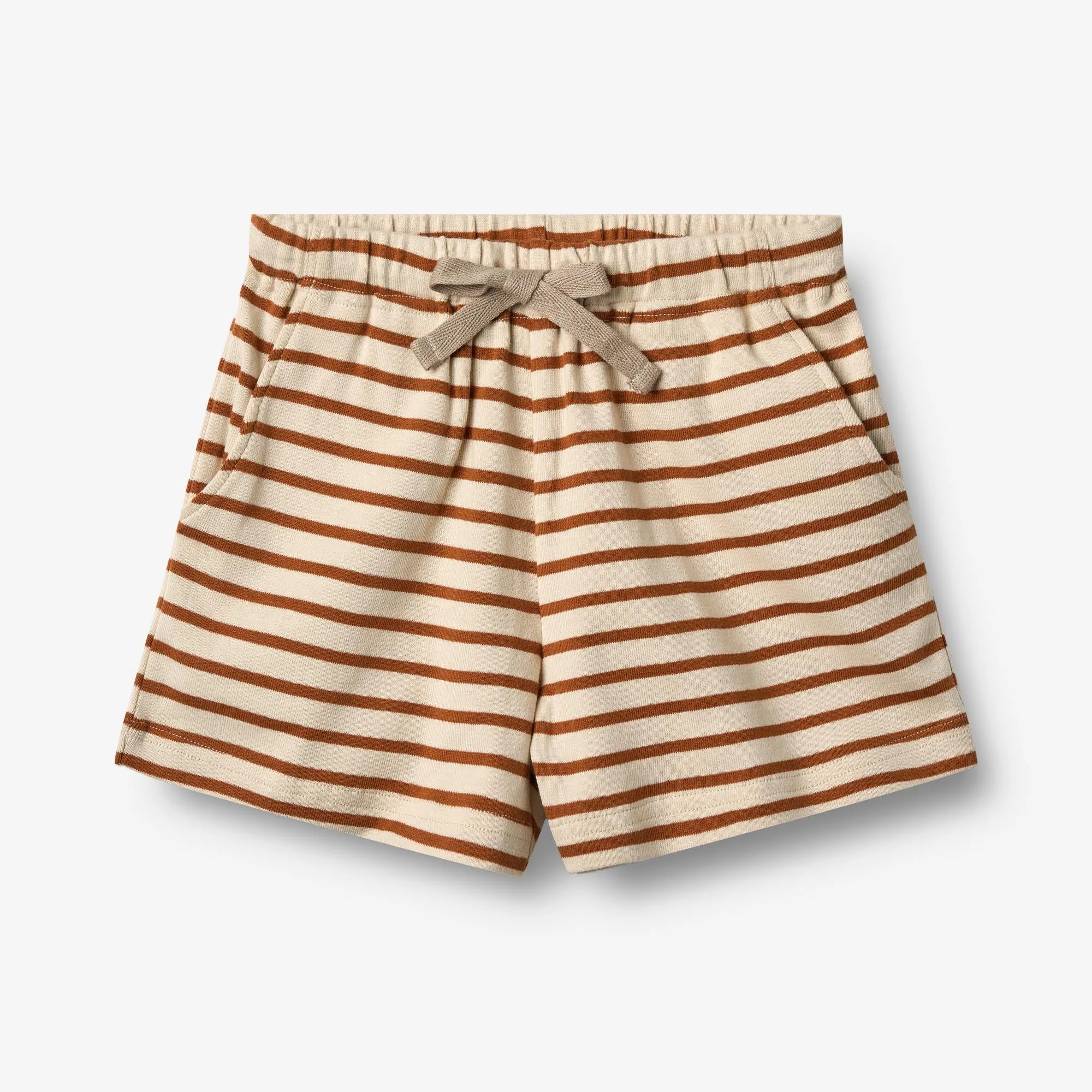 Jersey Shorts Kalle - warm caramel stripe