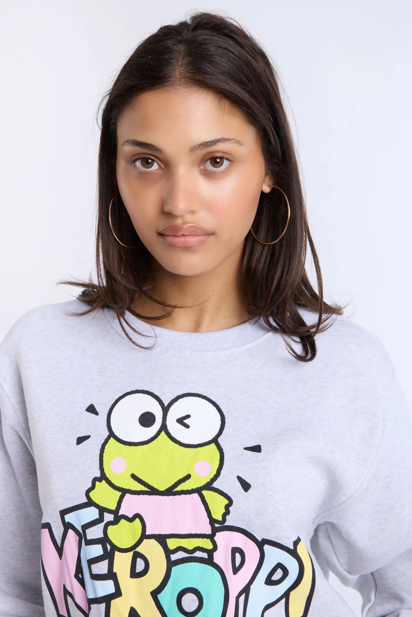 Keroppi Graphic Crew Neck Sweatshirt