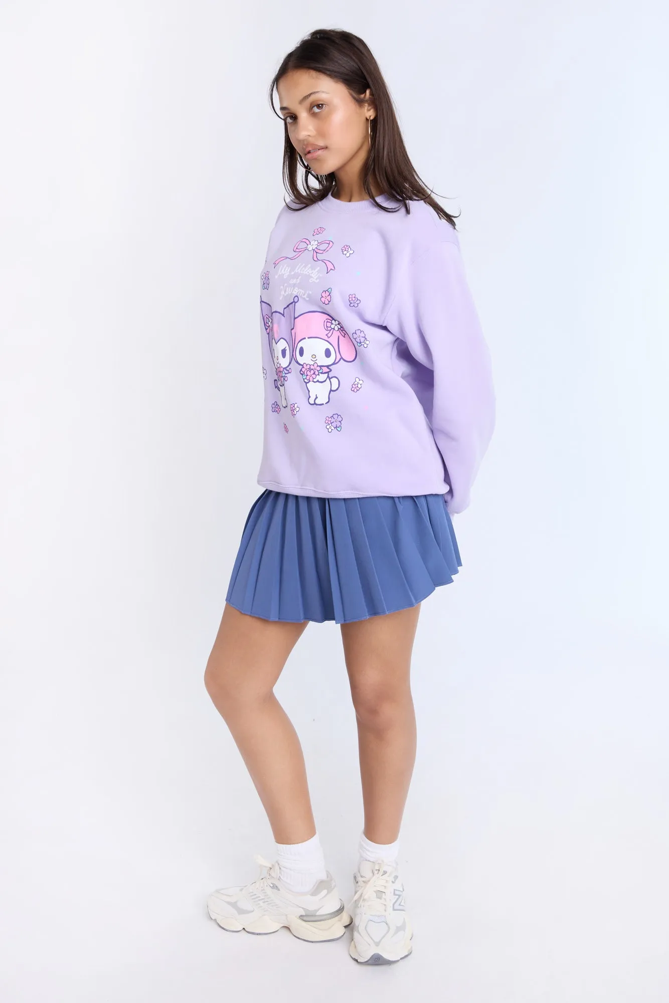 Kuromi My Melody Graphic Crew Neck Sweatshirt