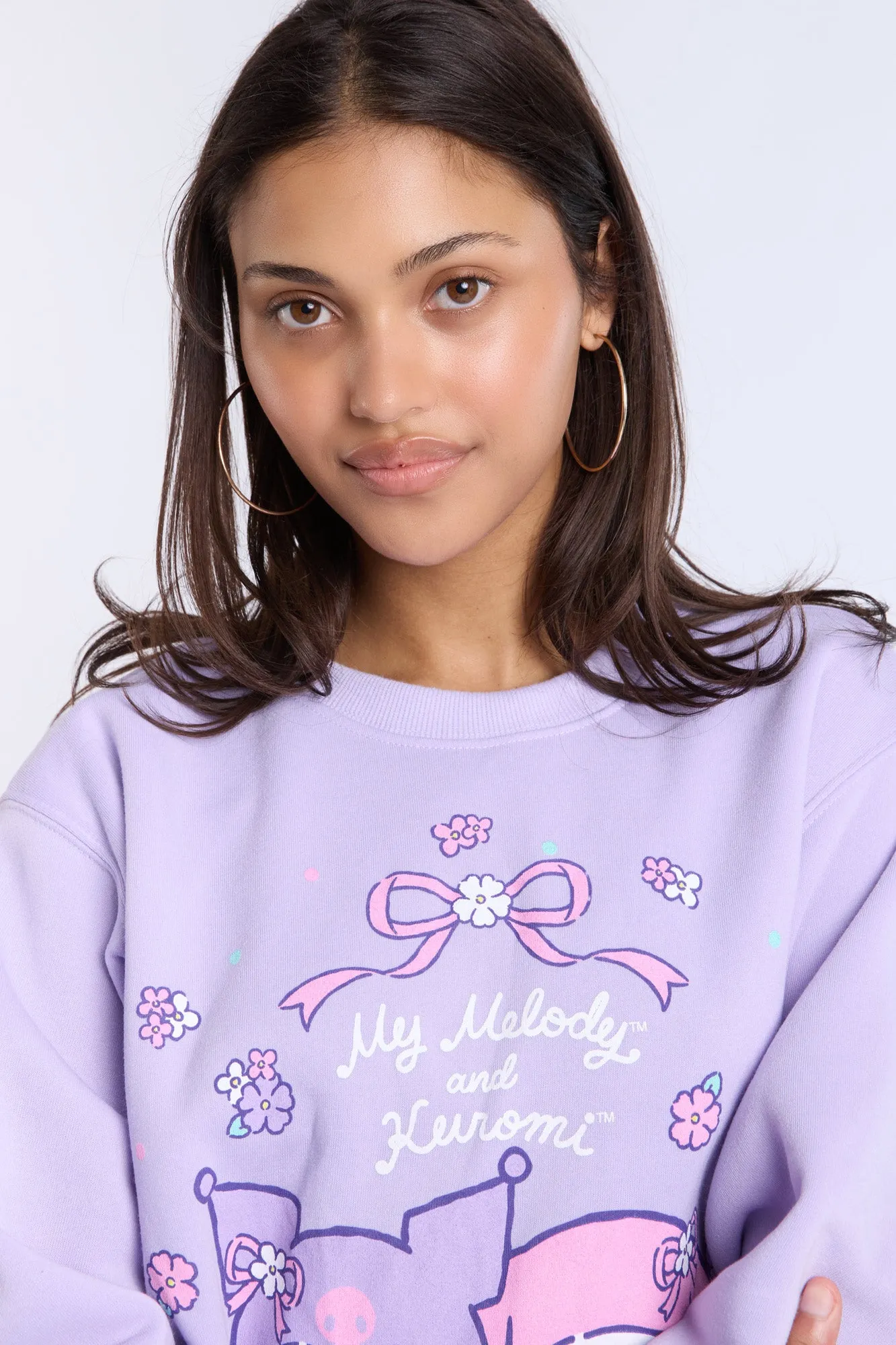 Kuromi My Melody Graphic Crew Neck Sweatshirt
