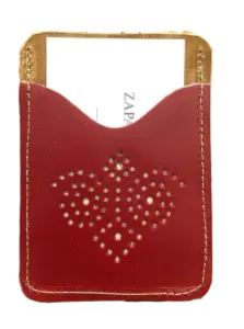 Leather Wallet Mahogany with brogue