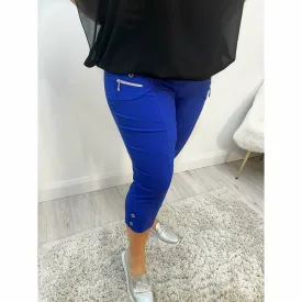 Lucie Crop Trousers in Royal Blue