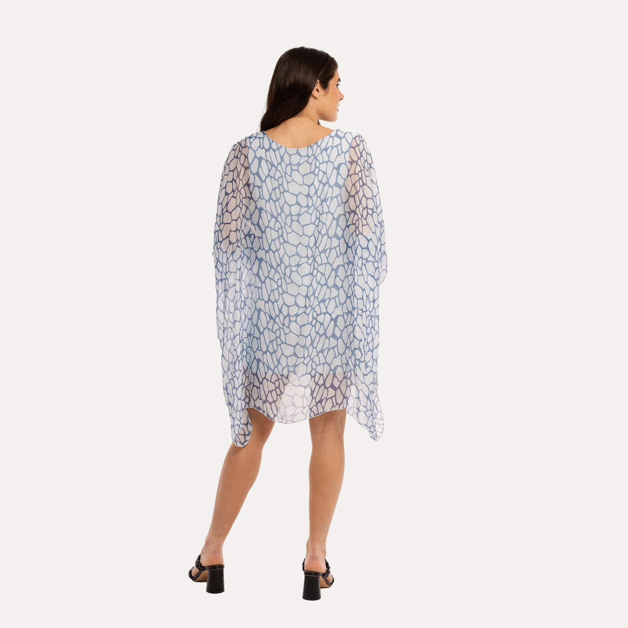 M Made in Italy  Women's Woven and Knitted Long Sleeve Tunic