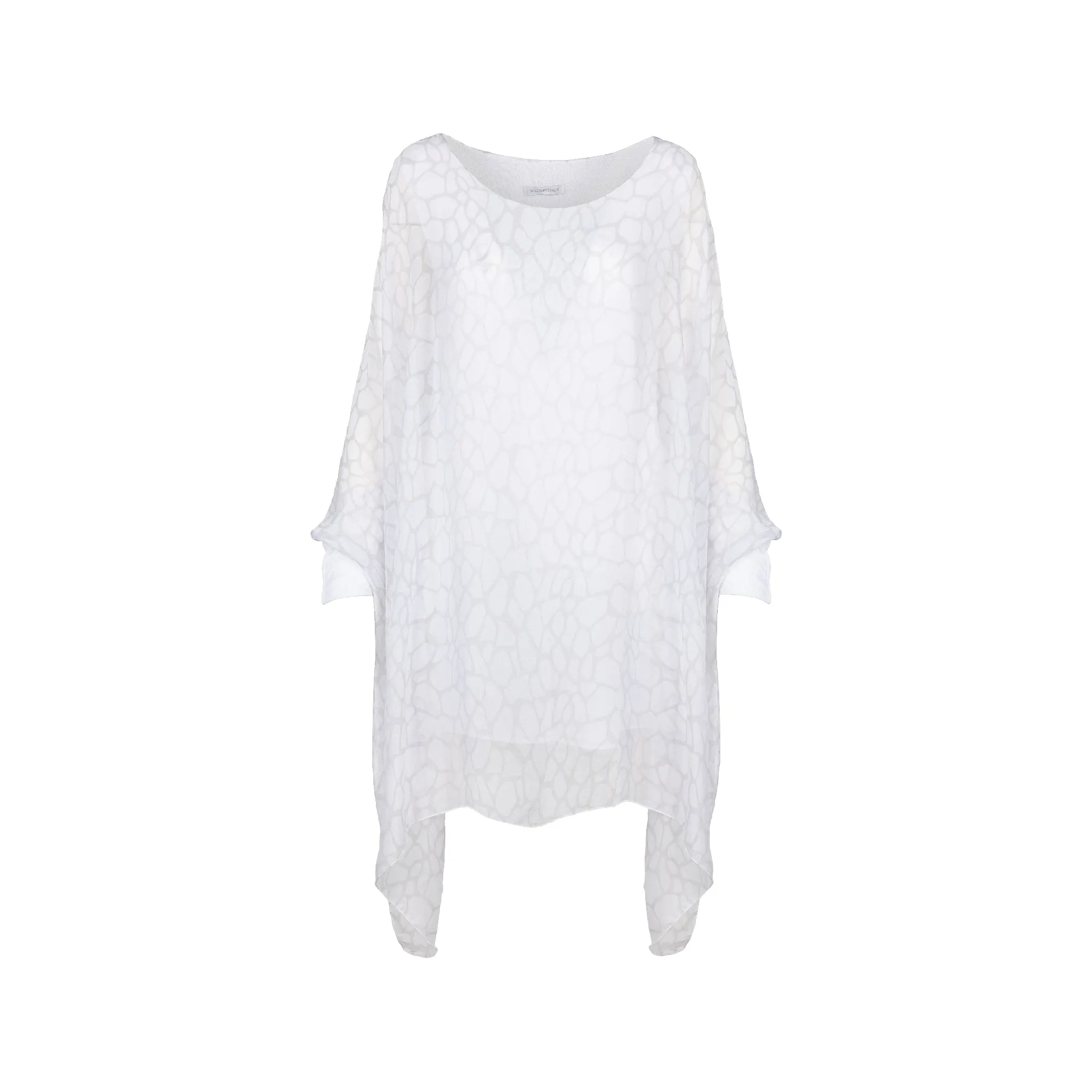 M Made in Italy  Women's Woven and Knitted Long Sleeve Tunic