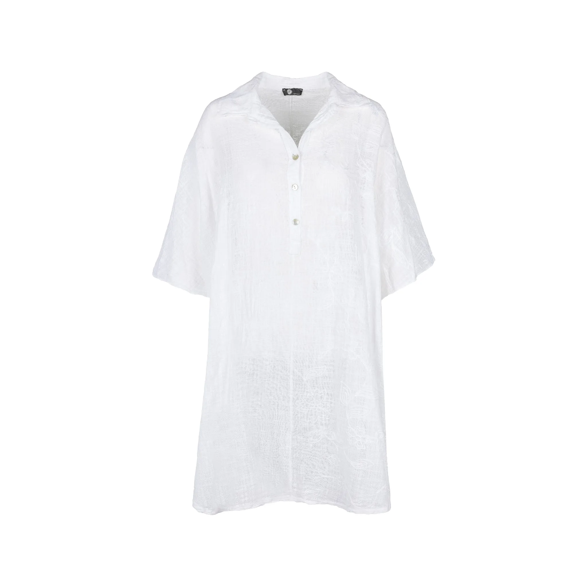 M Made in Italy  Women's Woven Half Sleeve Tunic