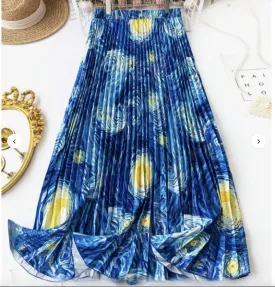 Maxi Skirts Of Van Gogh painting