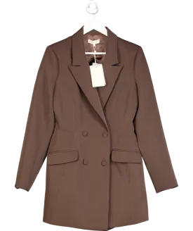 Meshki Brown Kendall Cut Out Blazer Playsuit UK XL