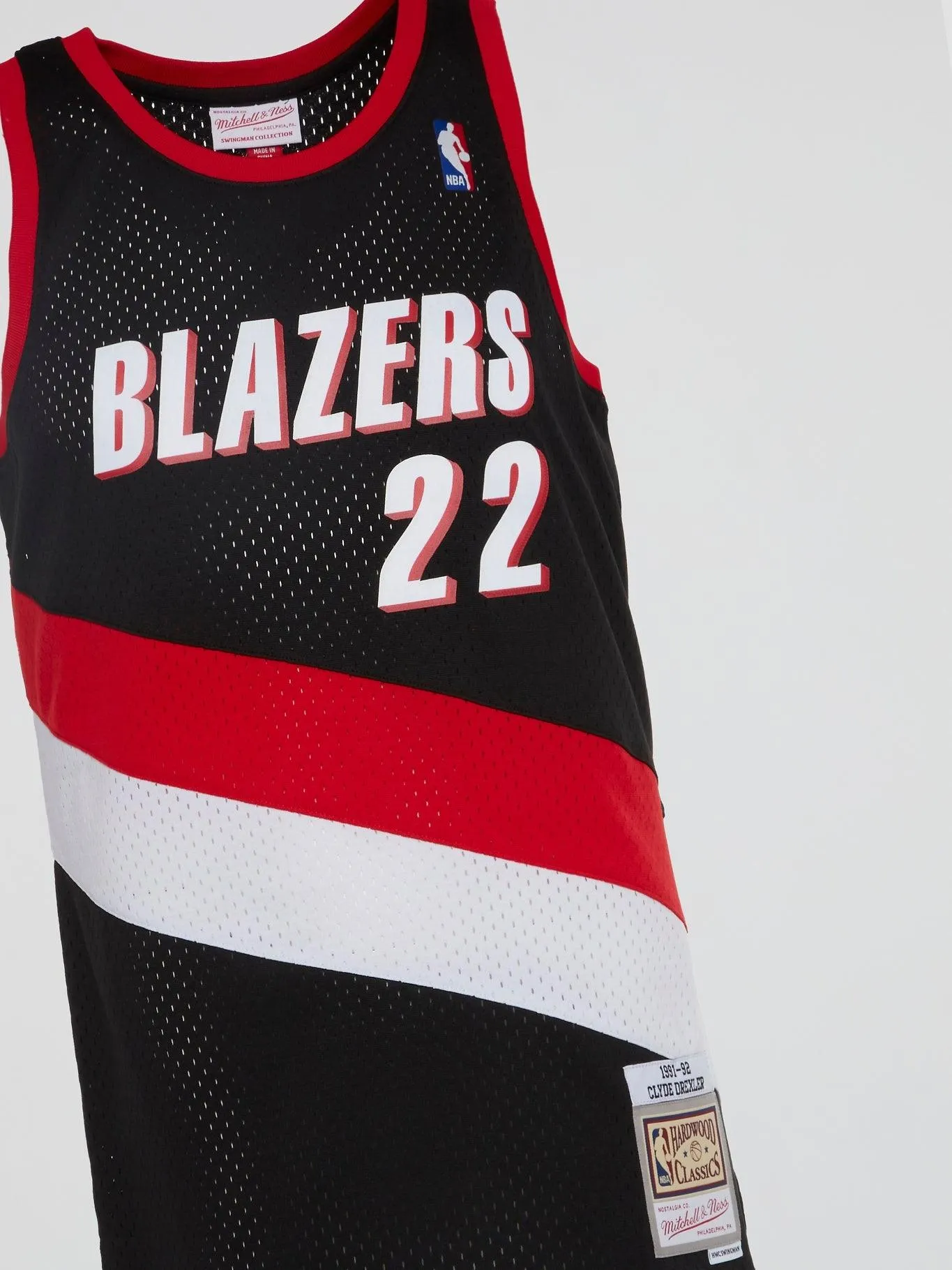 Mitchell and Ness - NBA Swingman Road Jersey Trail Blazers 91 Clyde Drexler - Black
