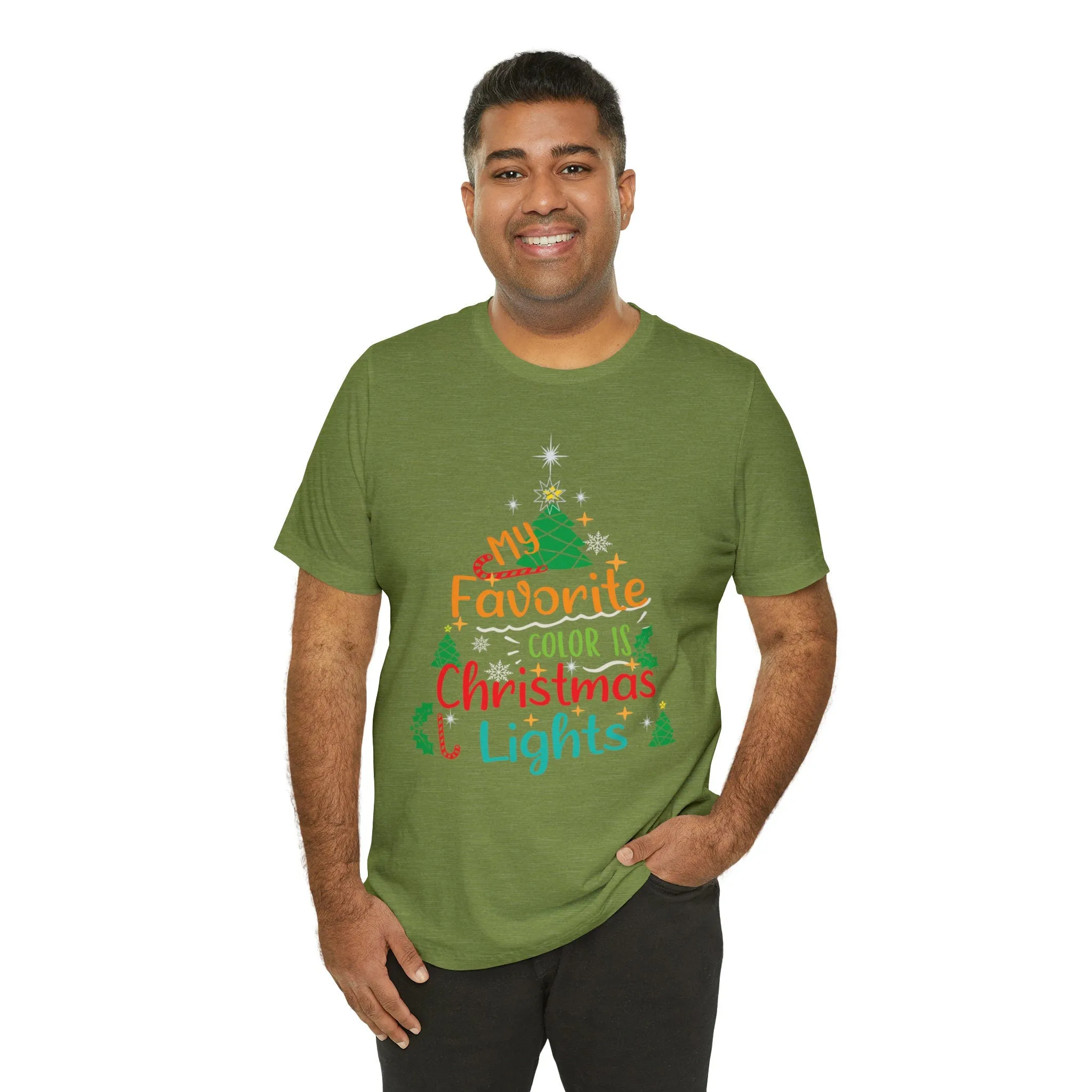 My favorite color is Christmas Light | Amazing T-shirts Apparel | Christmas t-shirts | Oversize Graphic women