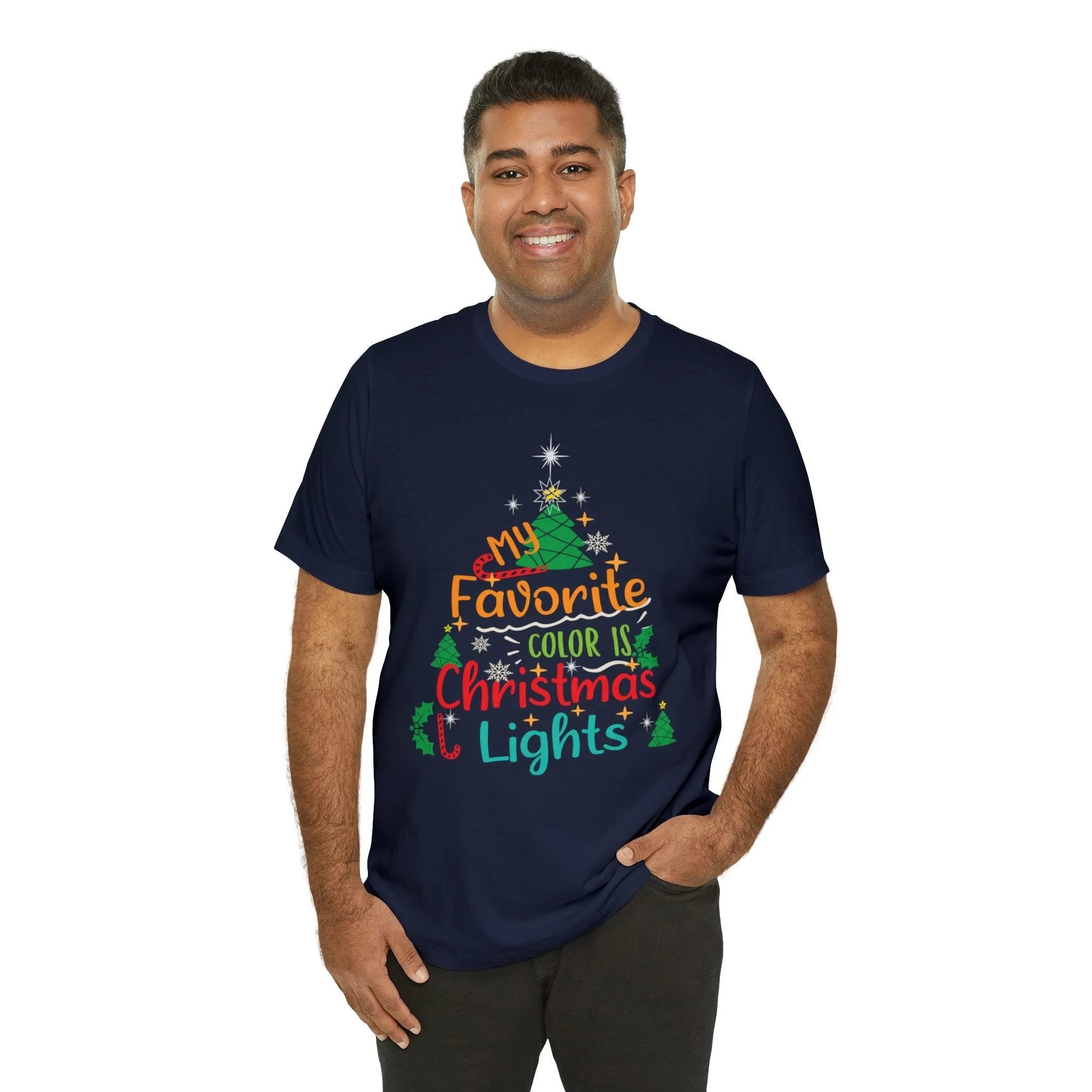 My favorite color is Christmas Light | Amazing T-shirts Apparel | Christmas t-shirts | Oversize Graphic women