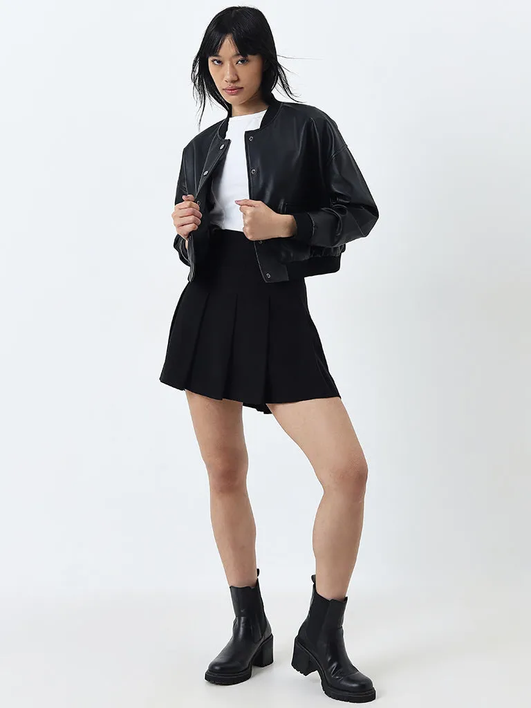 Nuon Black Faux Leather Jacket