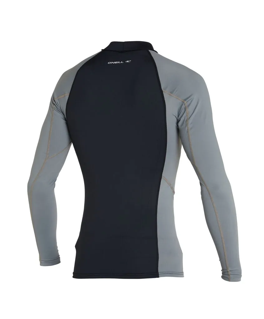 ONEILL PSYCHO UV L/S RASH VEST - BLACK/SMOKE