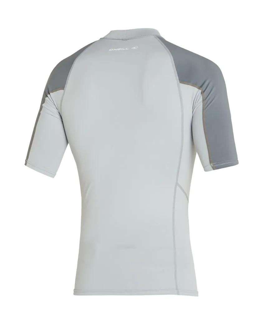ONEILL PSYCHO UV S/S RASH VEST - COOL GREY/SMOKE