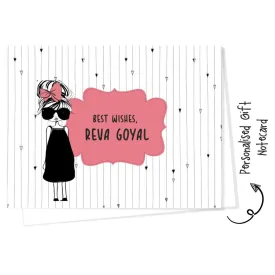 Personalised  Gift Notecard - Camera Girl