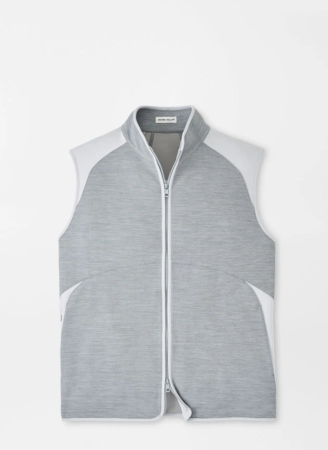 Peter Millar Vista Hybrid Full-Zip Vest Gale Grey