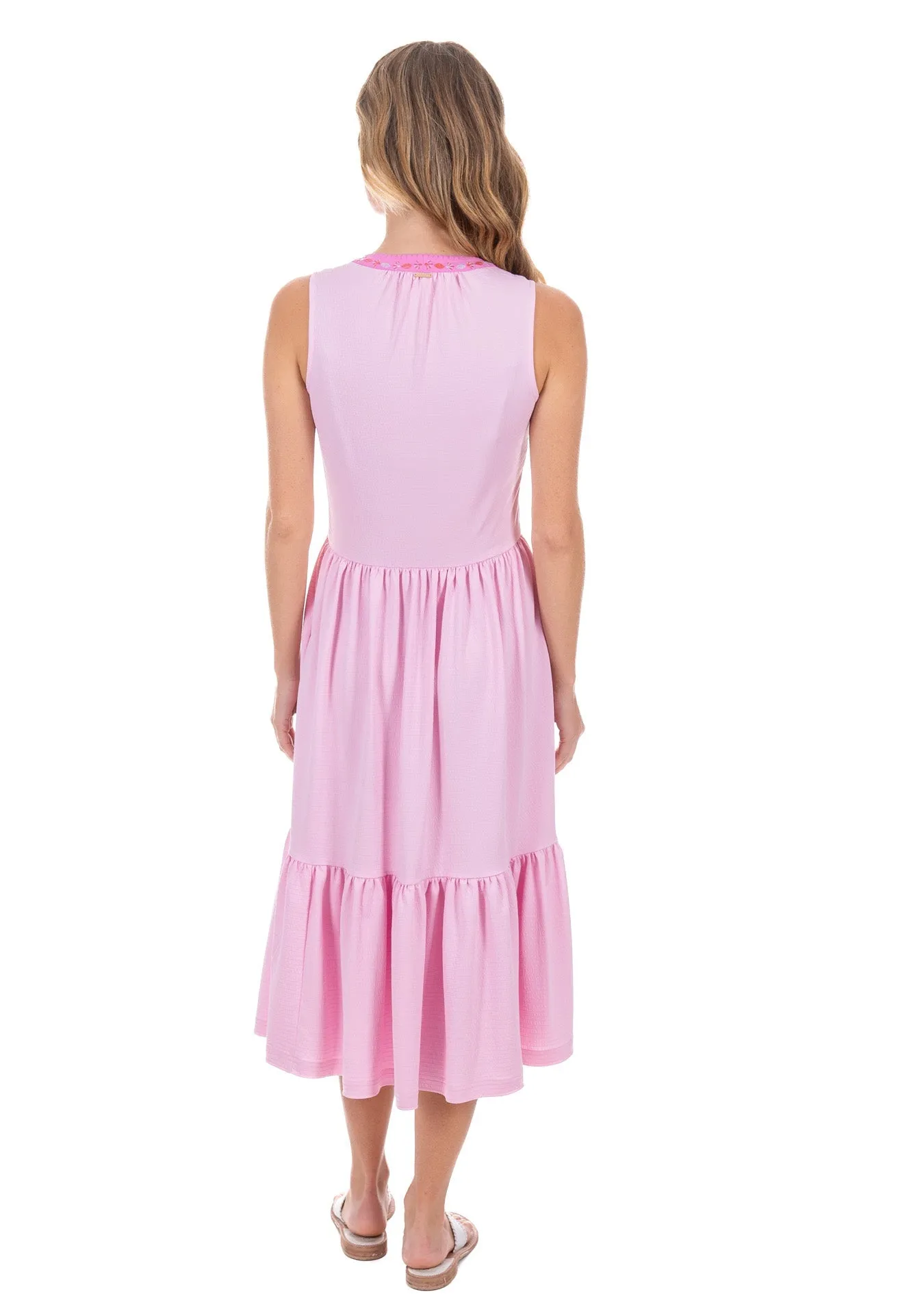 Provence Embroidered Midi Dress