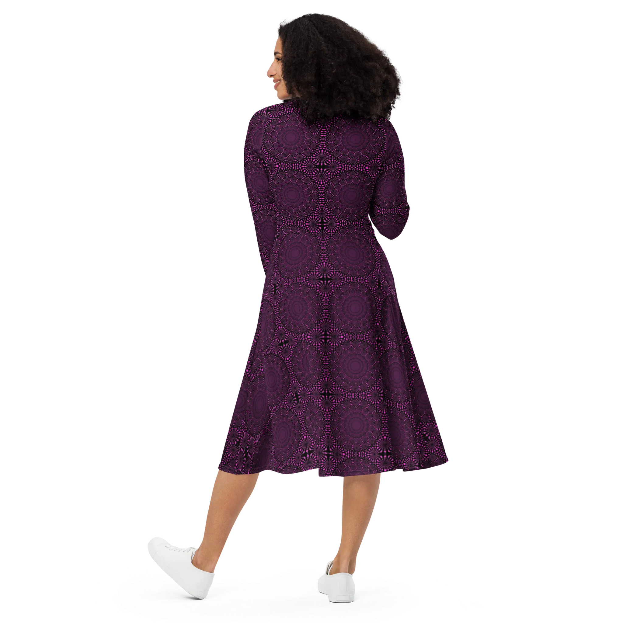 Recursia Desert Dream Long Sleeve Midi Dress