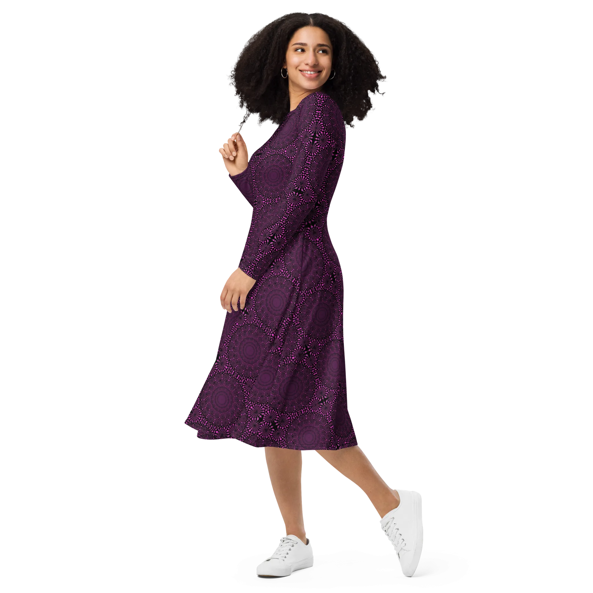 Recursia Desert Dream Long Sleeve Midi Dress